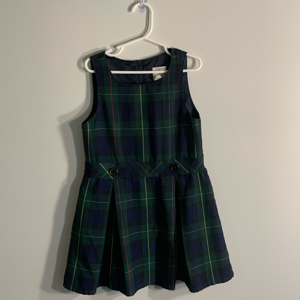 Land’s End Green & Navy plaid dress